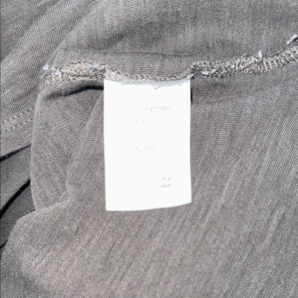 Veronica Beard Baseball Mason Charcoal Long Sleeve Tee Pimo Cotton Top Women's L - Picture 3 of 9